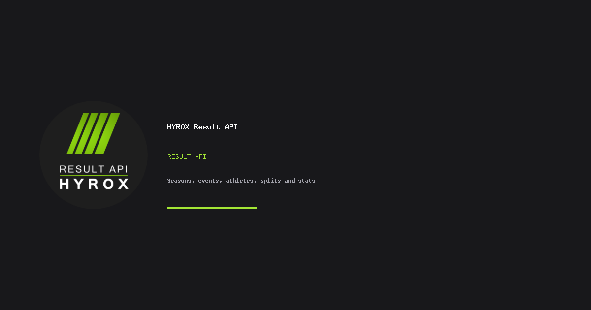 Yr Api Hyrox Result API | HYROX results JSON API